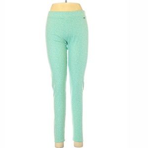 Gilly Hicks mint green patterned leggings size Large EUC